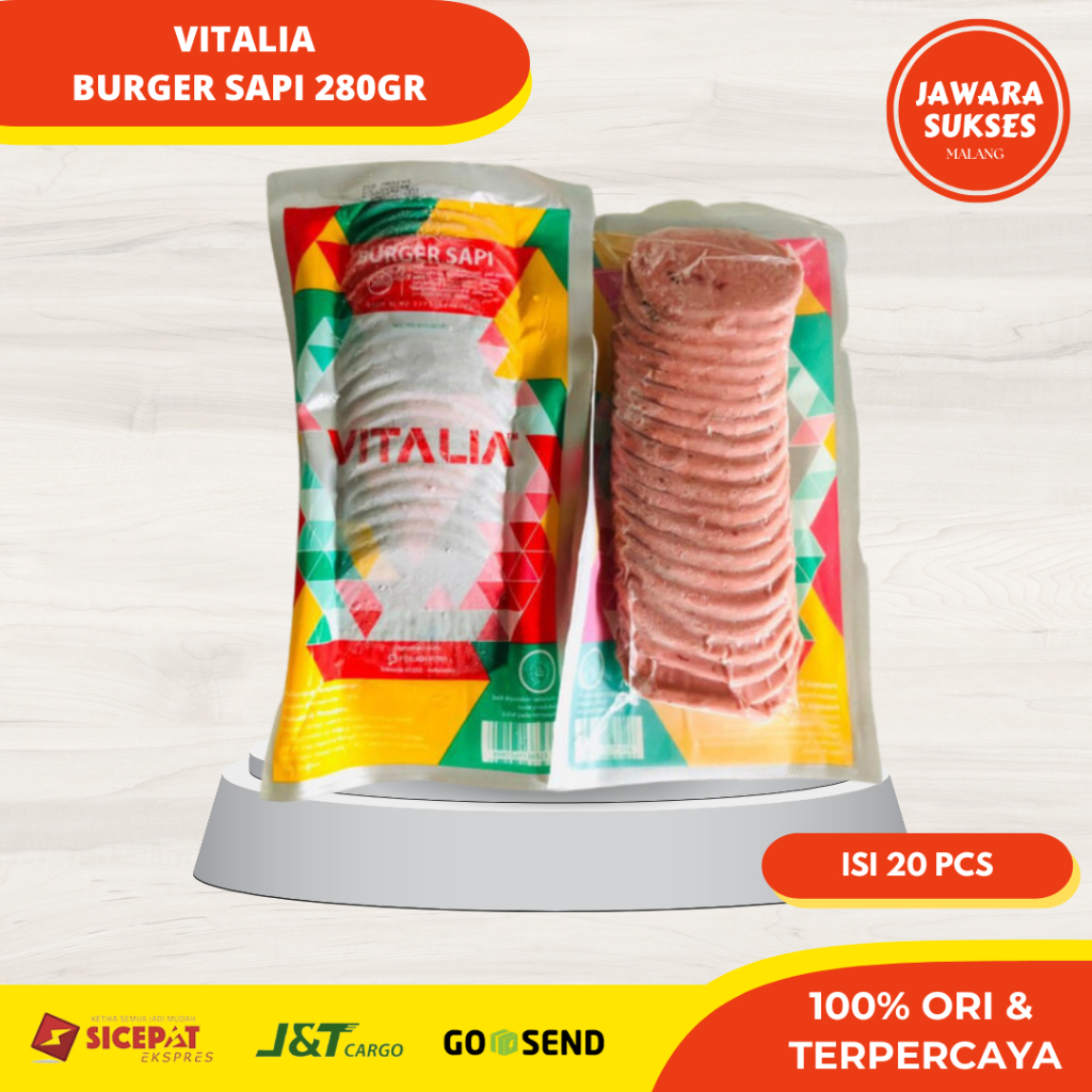 

[280GR] Vitalia Burger Sapi Isi 20 Slice | Vitalia isi Burger Mini