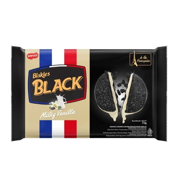 

Biskies Black Biskuit Milky Vanila 72 gr