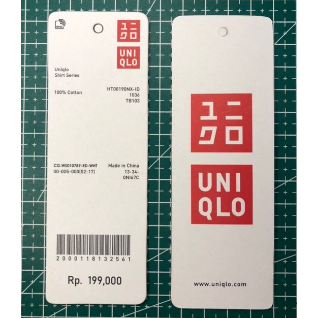 Hangtag label uniqlo shirt series label tag uniqlo shirt series name tag uniqlo shirt series price t