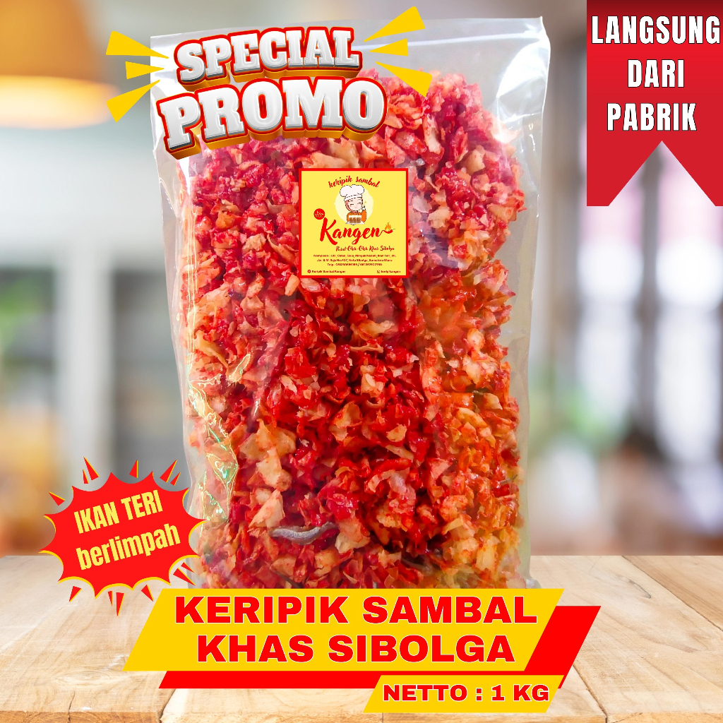 

TERMURAH 1KG Keripik Sambal Sibolga Ikan Teri (sekali timbang)