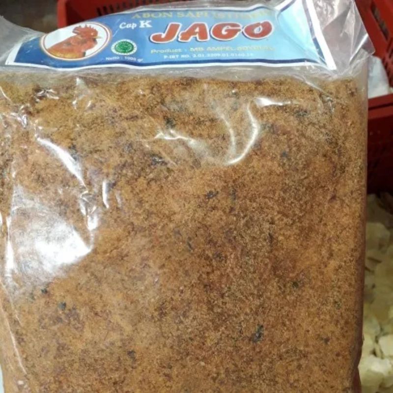 

Abon Sapi Asli Super K Jago 1000gram/1kg