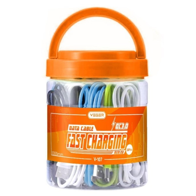 Kabel Data Micro USB VEGER V-107 Kabel Micro USB Fast Charge -ISI 20-