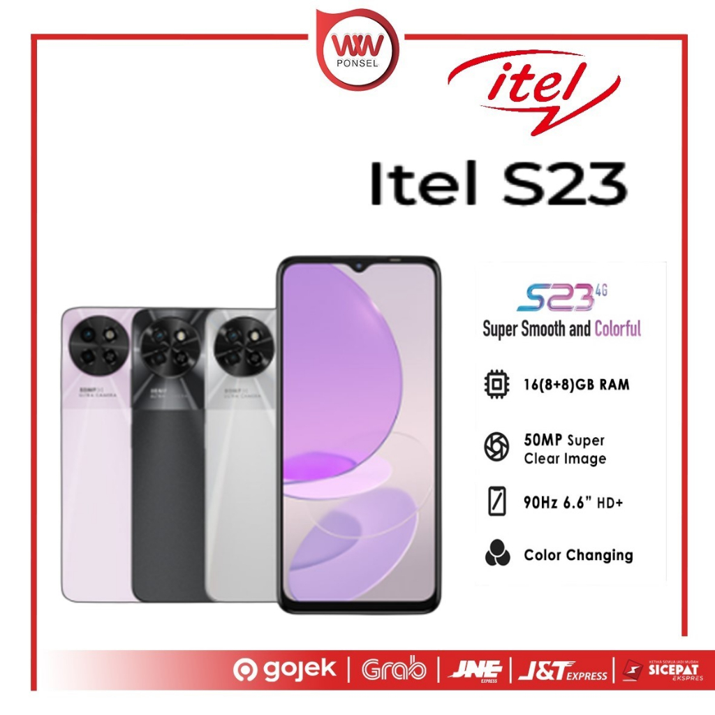 Hp Itel S23 Ram 8GB+8GB Internal 256GB Garansi Resmi