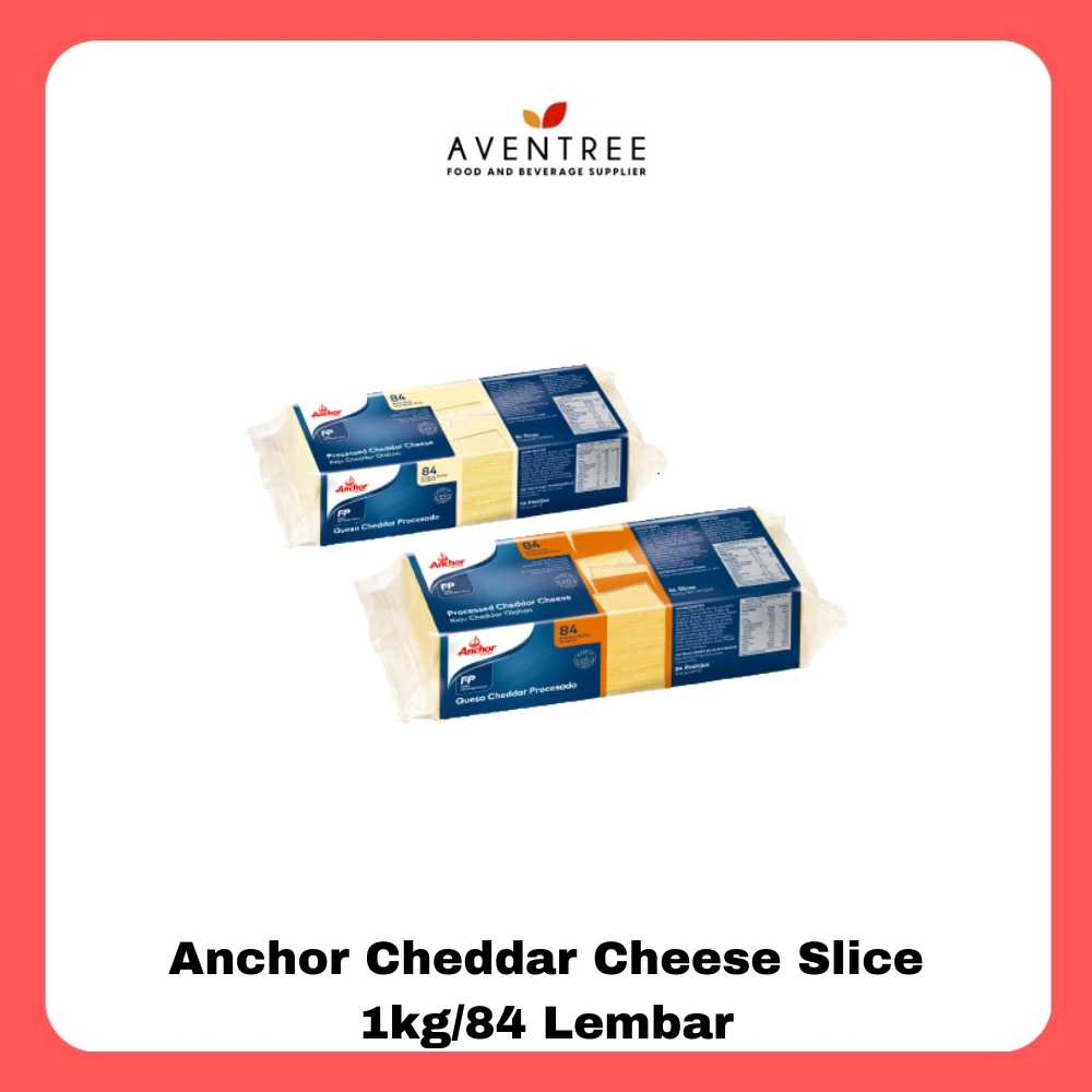 

Anchor Cheddar Cheese Slice Keju Lembaran 1Kg/84 lembar