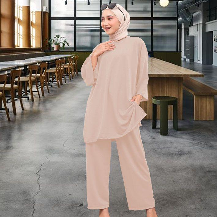 Setelan Wanita Terbaru 2025 Kekinian Set Viral One Set Celana Kekinian Wanset Wanita Kekinian Korea 