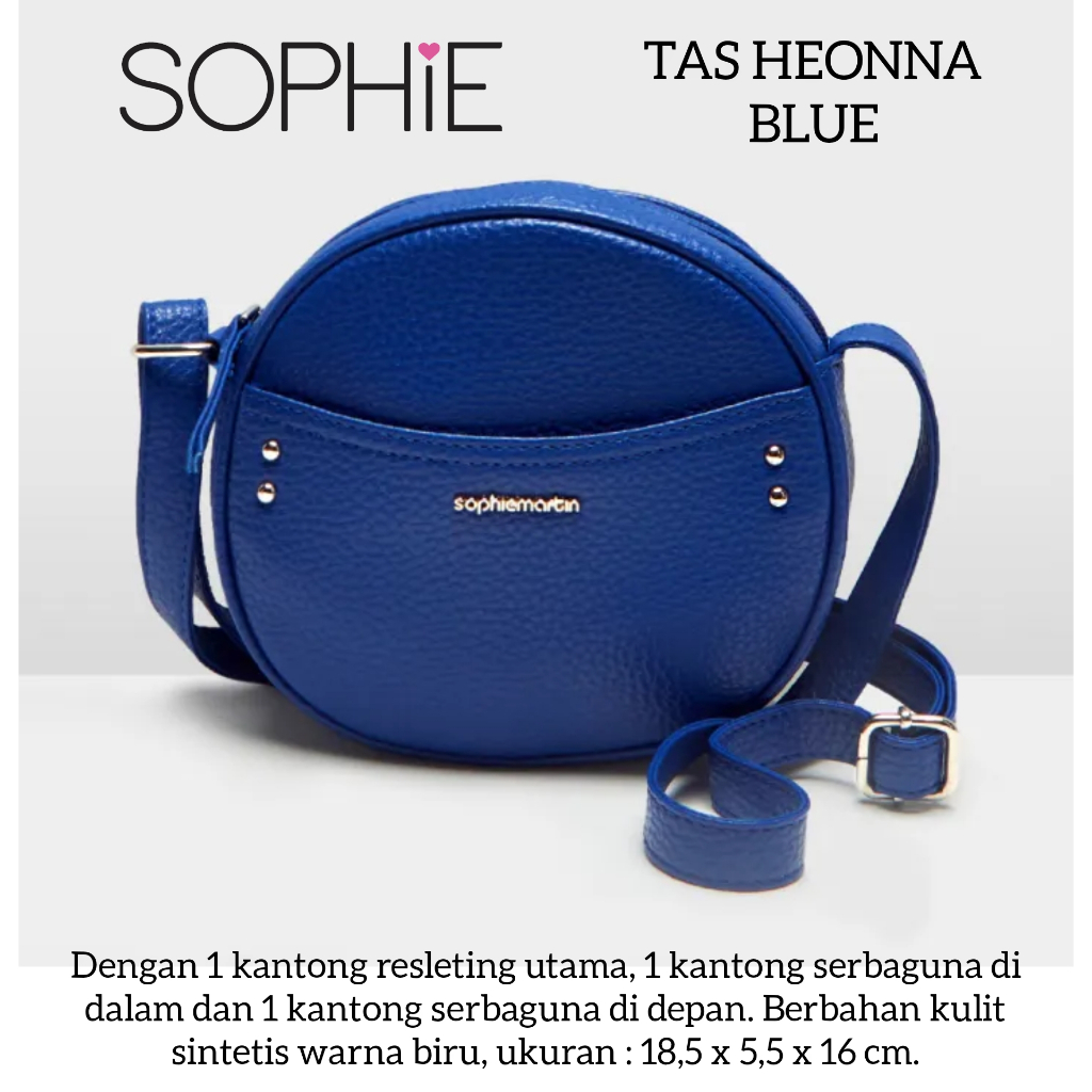 TAS HEONNA BLUE SOPHIE MARTIN PARIS PROMO TAS SELEMPANG BIRU WANITA BAG