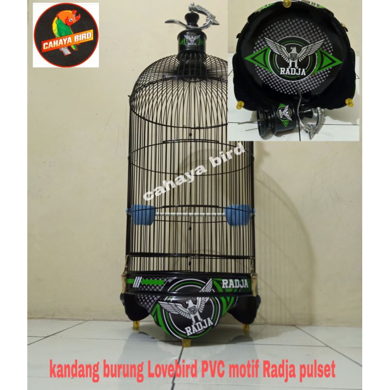 Kandang burung Lovebird tebok pvc motif Radja pulset