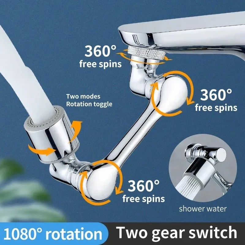 Extender Faucet Rotation 2 Mode Sambungan Kran Wastafel Rotary REF2