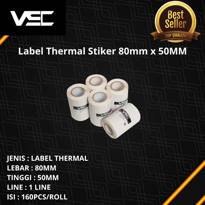 

LABEL THERMAL STIKER 80mm x50mm LABEL STICKER DIRECT THERMAL 80x50