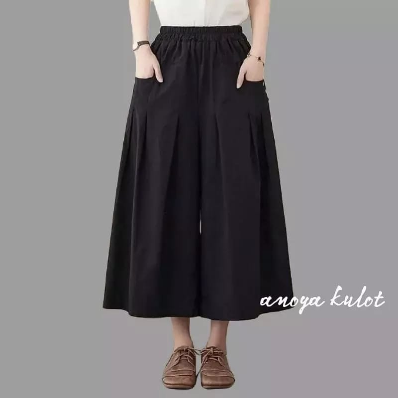 BAWAHAN WANITA KEKINIAN ANOYA KULOT WD BAHAN KAIN LINEN RAMI SIZE M L XL XXL KULOT LINEN RAMI PREMIU