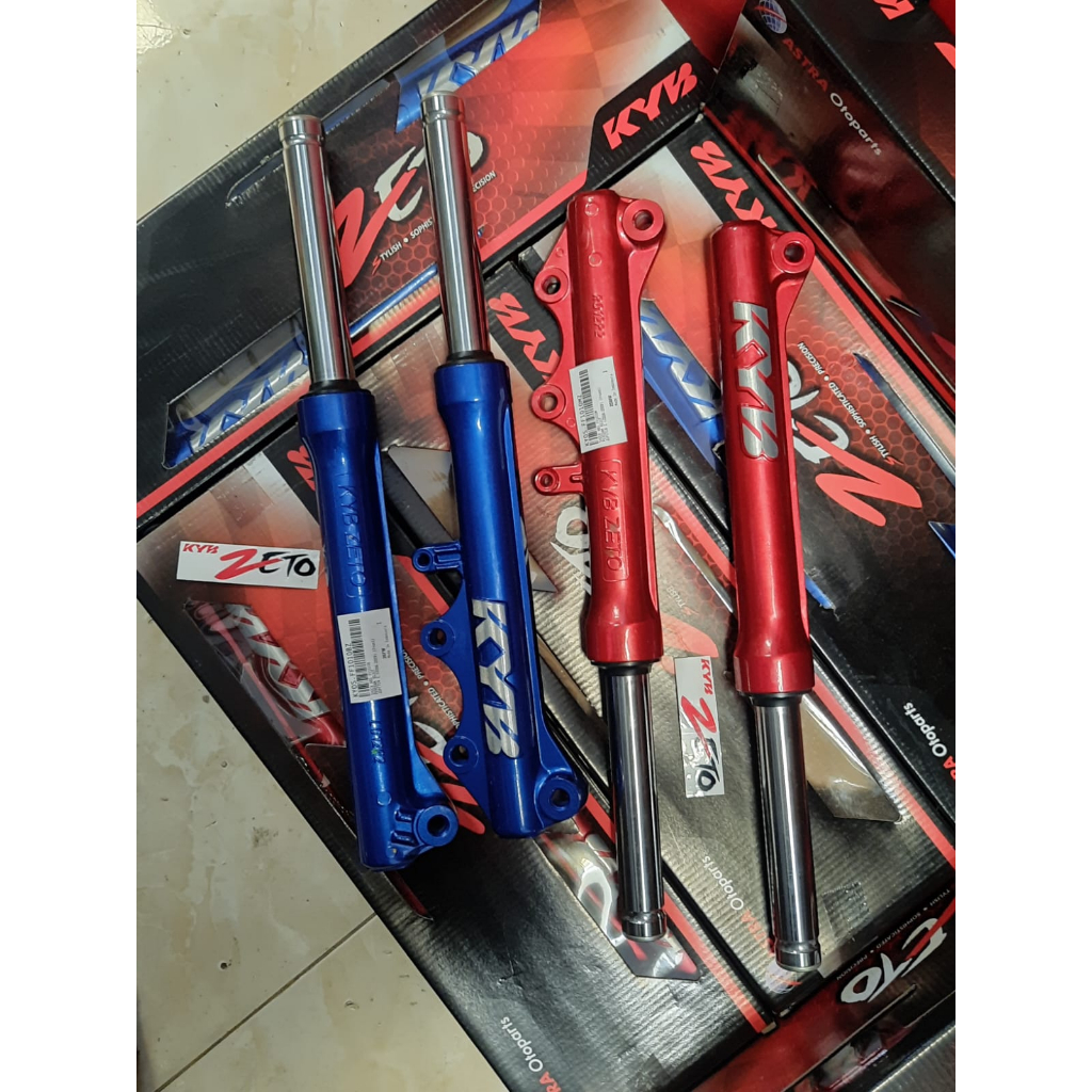 SKOK Depan KYB KAYABA ZETO Jupiter Z FIZ R Mio Vario Beat Scoopy KYOS-FF1010 MERAH BIRU ORIGINAL