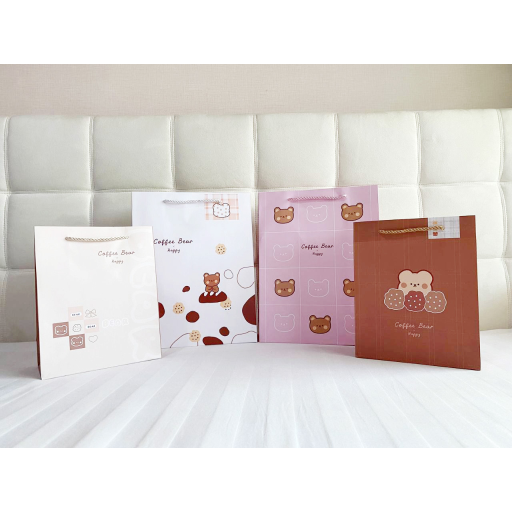

Paper Bag Vertikal motif Coffee Bear / Tas Kertas / Tas Kado / Tas Souvenir