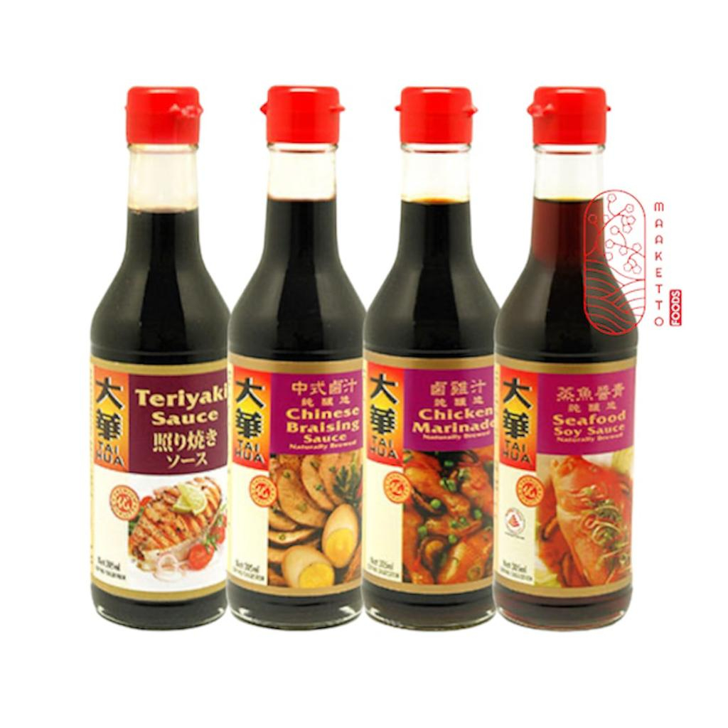 

Tai Hua Seafood Teriyaki Chicken Marinade Chinese Braising Sauce / Tai Hua Saus Tim Ikan 305ml