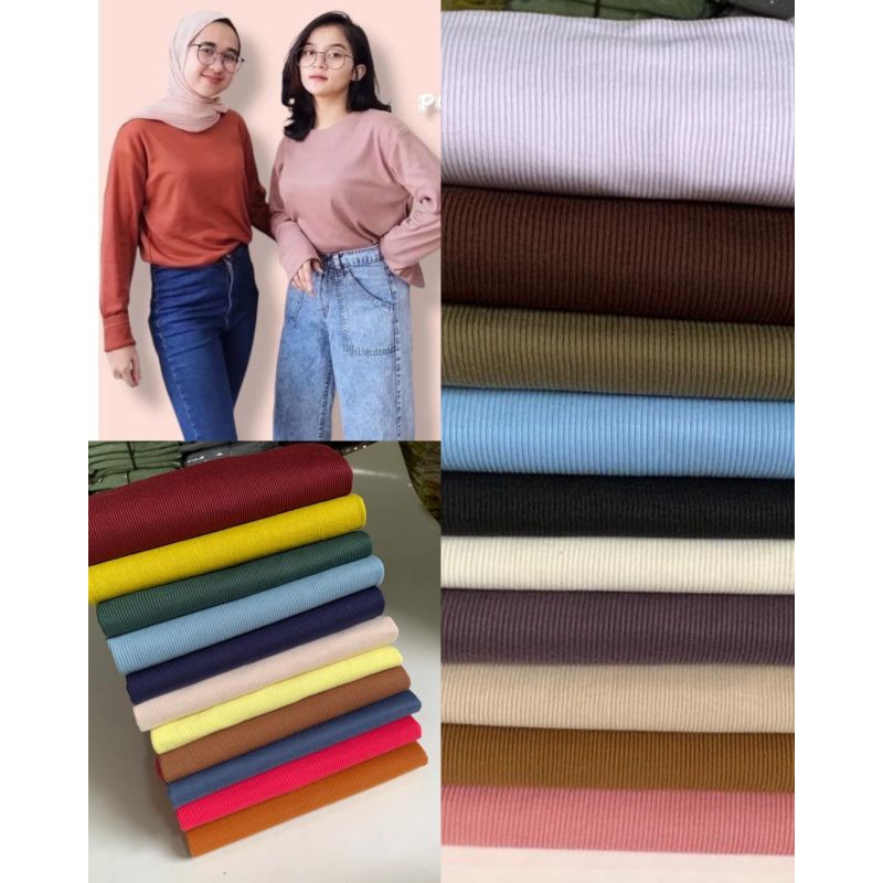 kaos rib hm panjang