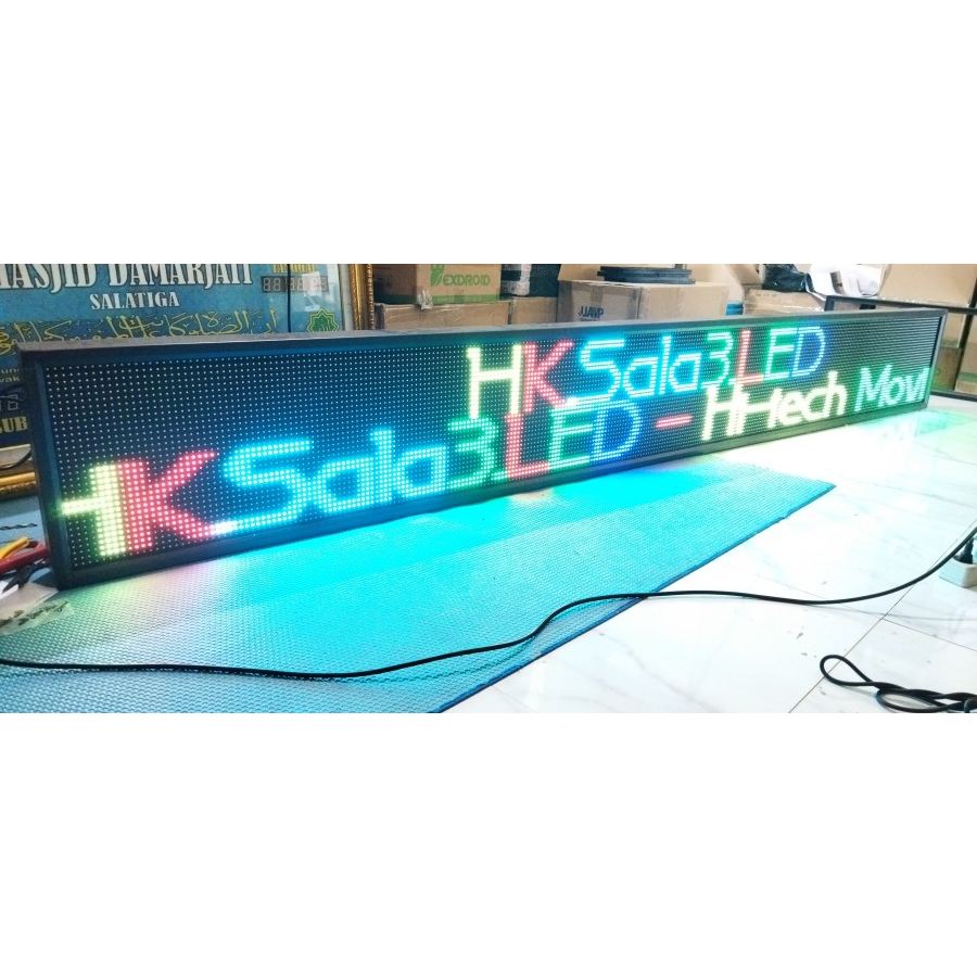 Running Text RGB Full Color 40x300Cm Wifi Outdoor