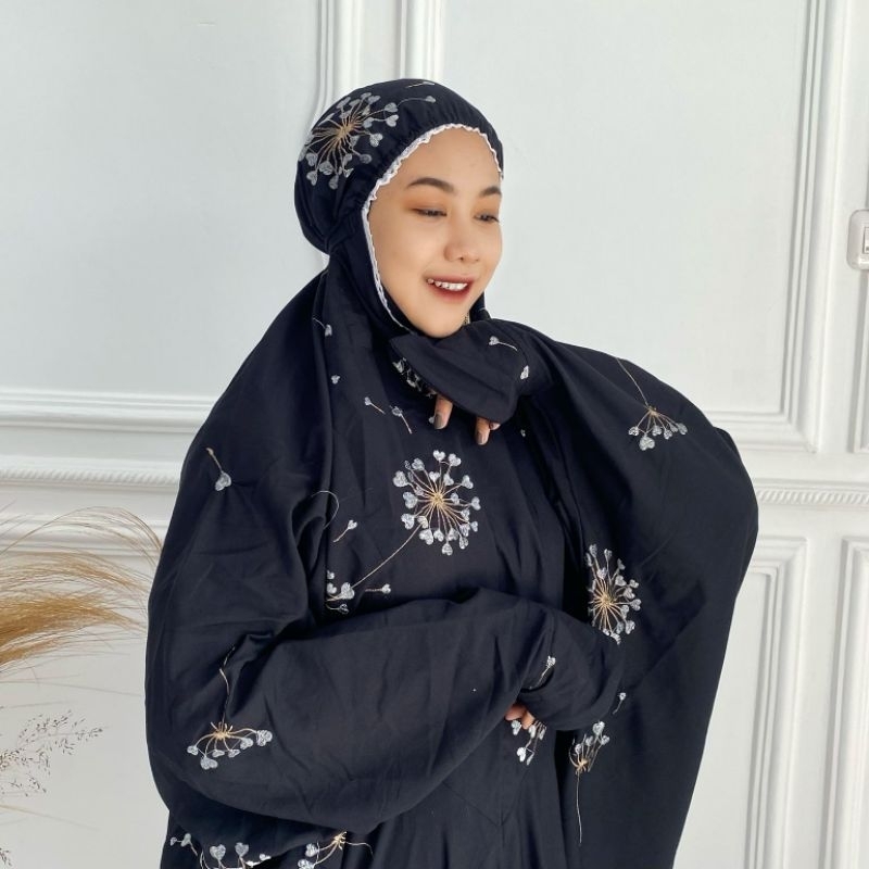 MUKENA TERUSAN CINTA/ MUKENA LANGSUNGAN DEWASA/ mukena tabur bunga love