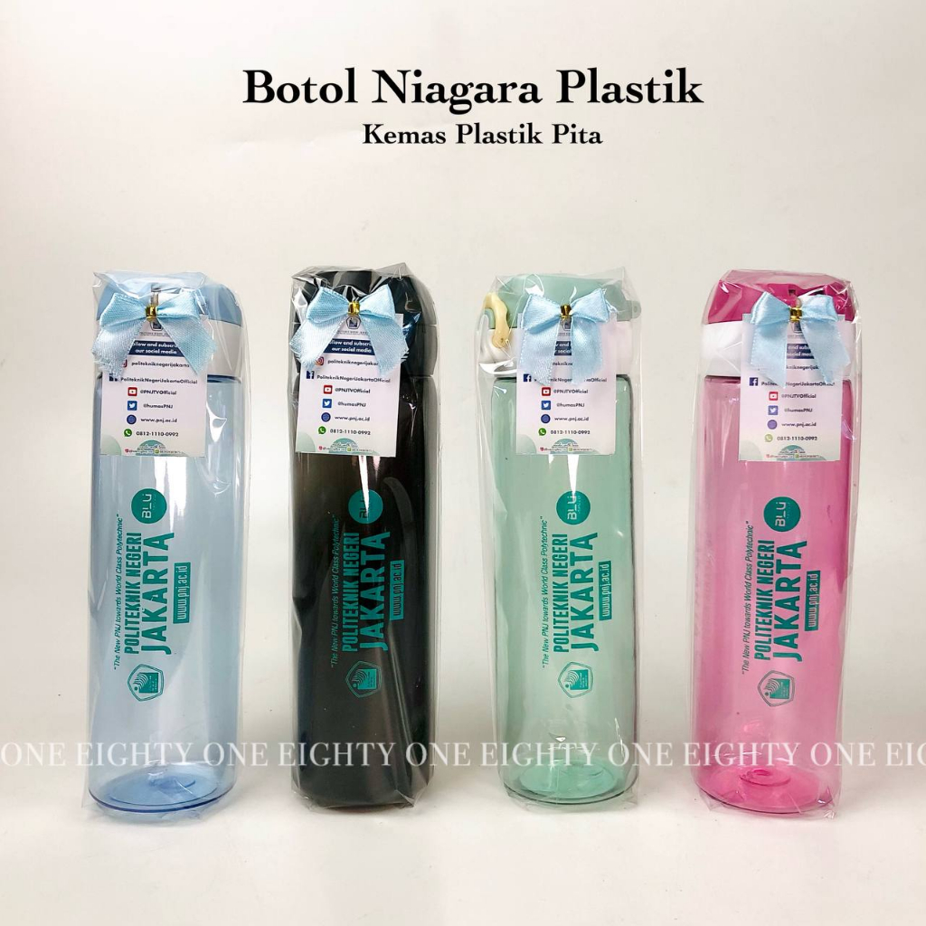 Souvenir Botol Minum Plastik Niagara Tumbler Bening Polos Food Grade 500ml Merchandise Corporate Per