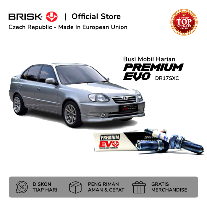 Busi Mobil Hyundai Avega BRISK Premium Evo DR17SXC
