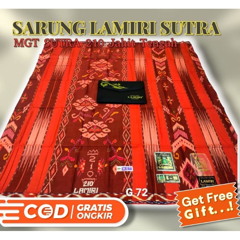LAMIRI SARUNG SUTRA 210 MGT S90 JAHIT TENGAH TERMURAH