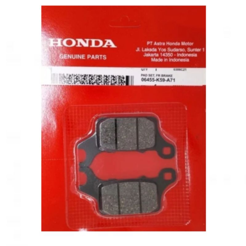 DISPAD DEPAN KAMPAS REM CAKRAM DEPAN GENIO BEAT 2020 SCOOPY NEW VARIO 150 K59