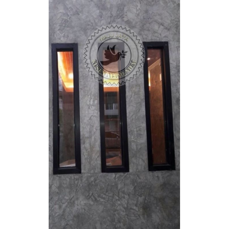 jendela alumunium kaca mati/buka tutup