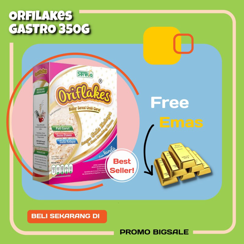 

Oriflakes Sereal Umbi Garut Herbal Asam Lambung Magh Gerd Serta Perut Kembung Penggemuk Plus Susu Etawa 350gram