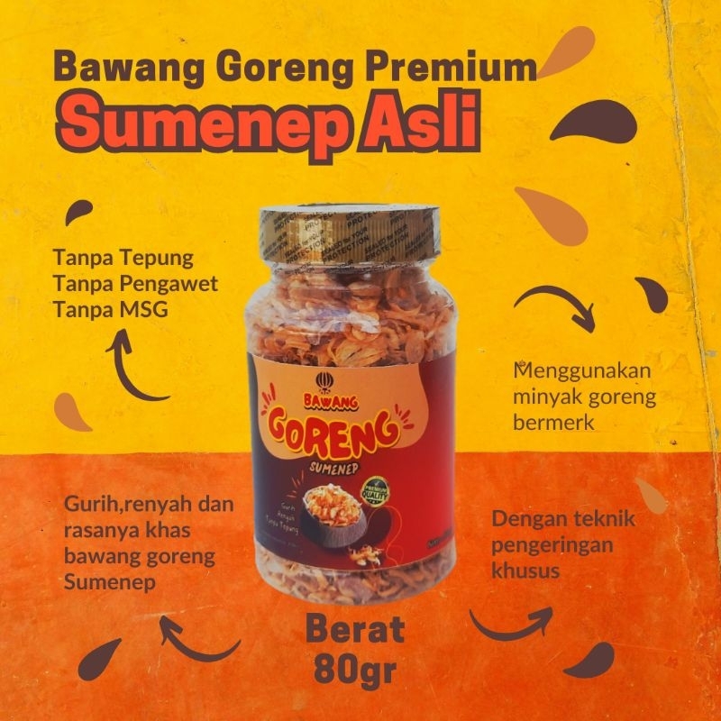 

Bawang Goreng Sumenep Kemasan 300ml