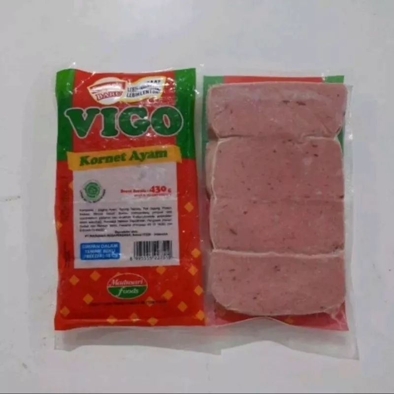 

Vigo Kornet Ayam 430gr Kornet Ayam Frozen Daging Ayam Olahan