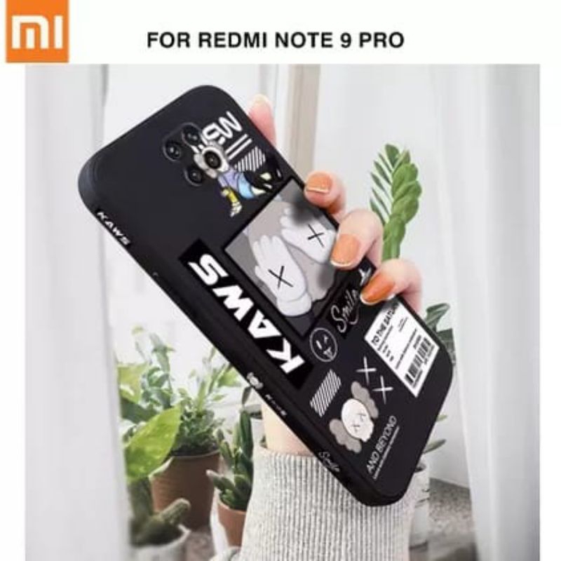Case Xiaomi Redmi Note 9 PRO Kaws Fashion Cartoon Motif Kaws TPU Square Edge