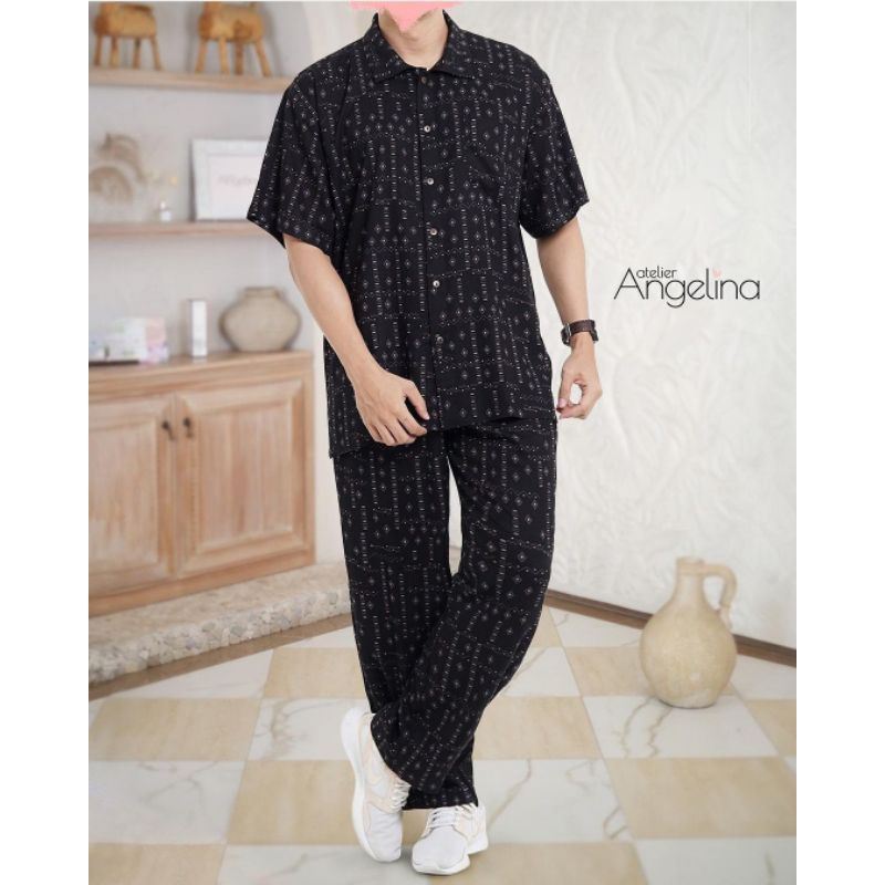 ZAID PAJAMAS BOHO PATTERN BLACK by Atelier Angelina