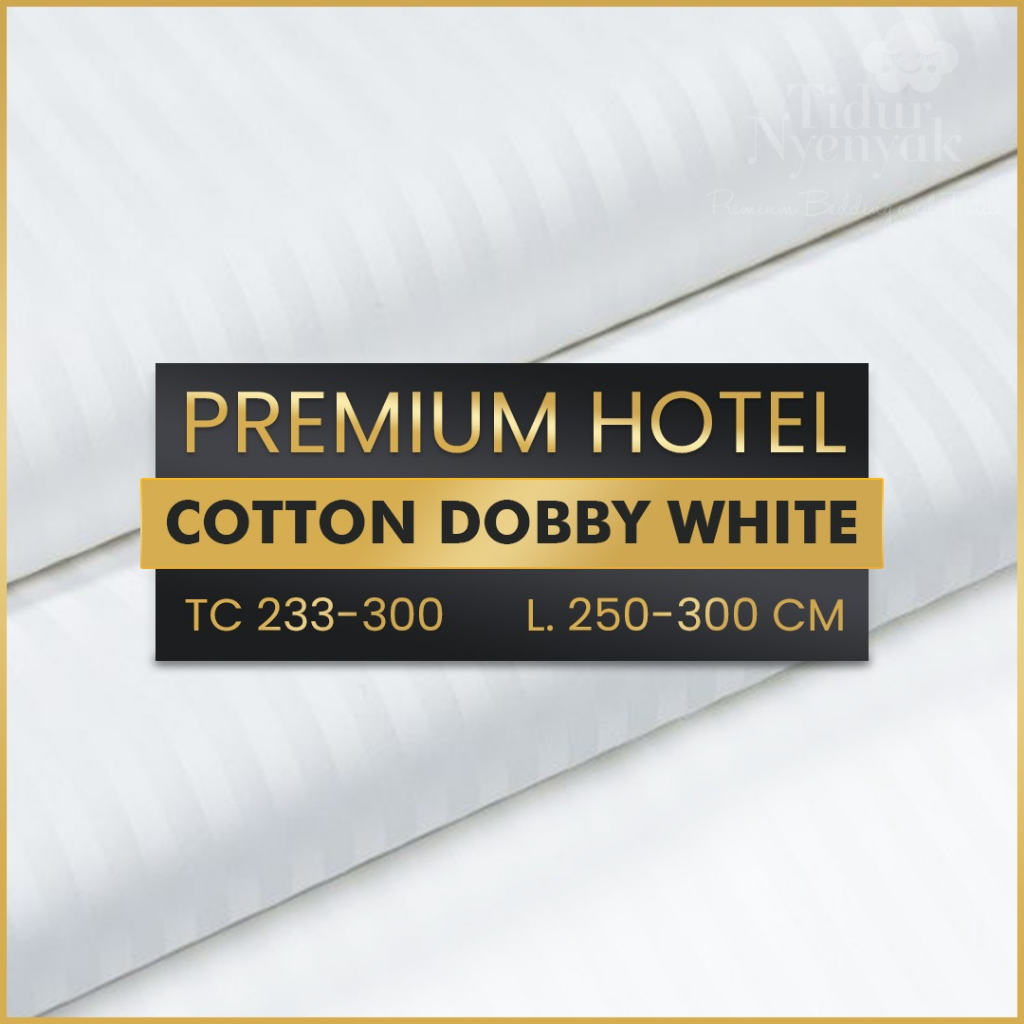 KAIN SPREI HOTEL KATUN DOBBY POLOS L. 300CM & SALUR 3CM 1CM REMIUM BED SHEET KOTAK 9CM 3CM SQUARE PR