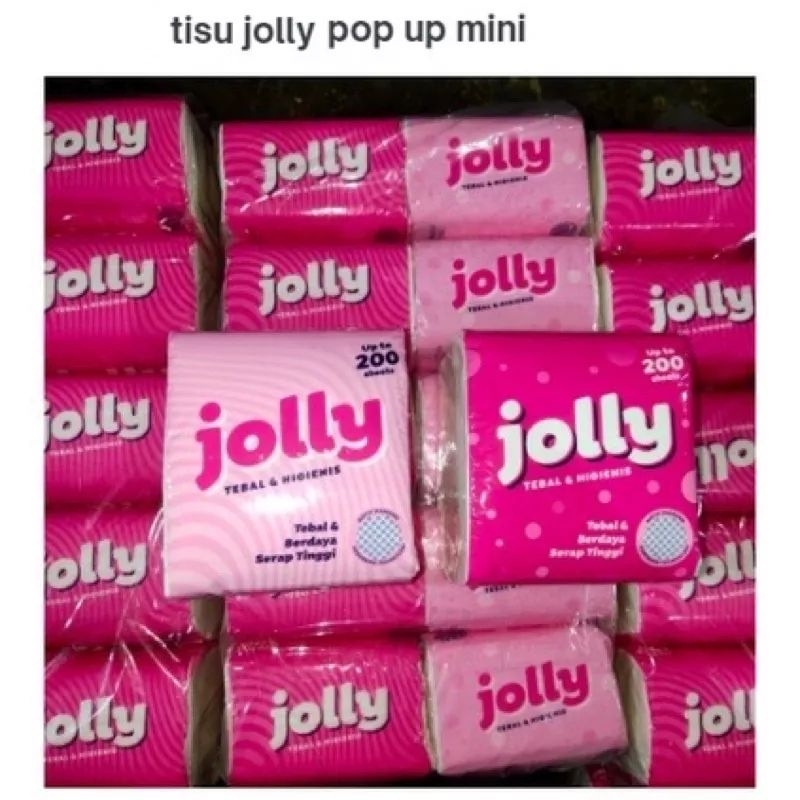 [ECER]Tissue jolly POP UP KOTAK KECIL MINI ( pop up 200 sheets)