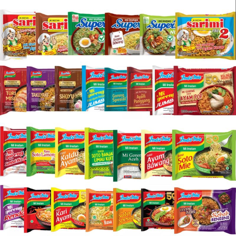 

Indomie | Sarimi | Supermi Mie Instan 80g