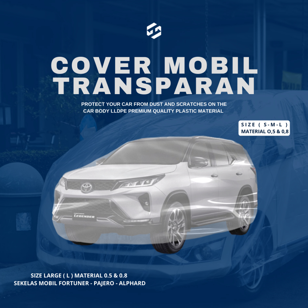 Cover Mobil Plastik Transparan / Sarung Mobil Transparan Premium, Cover Mobil Transparan Bening