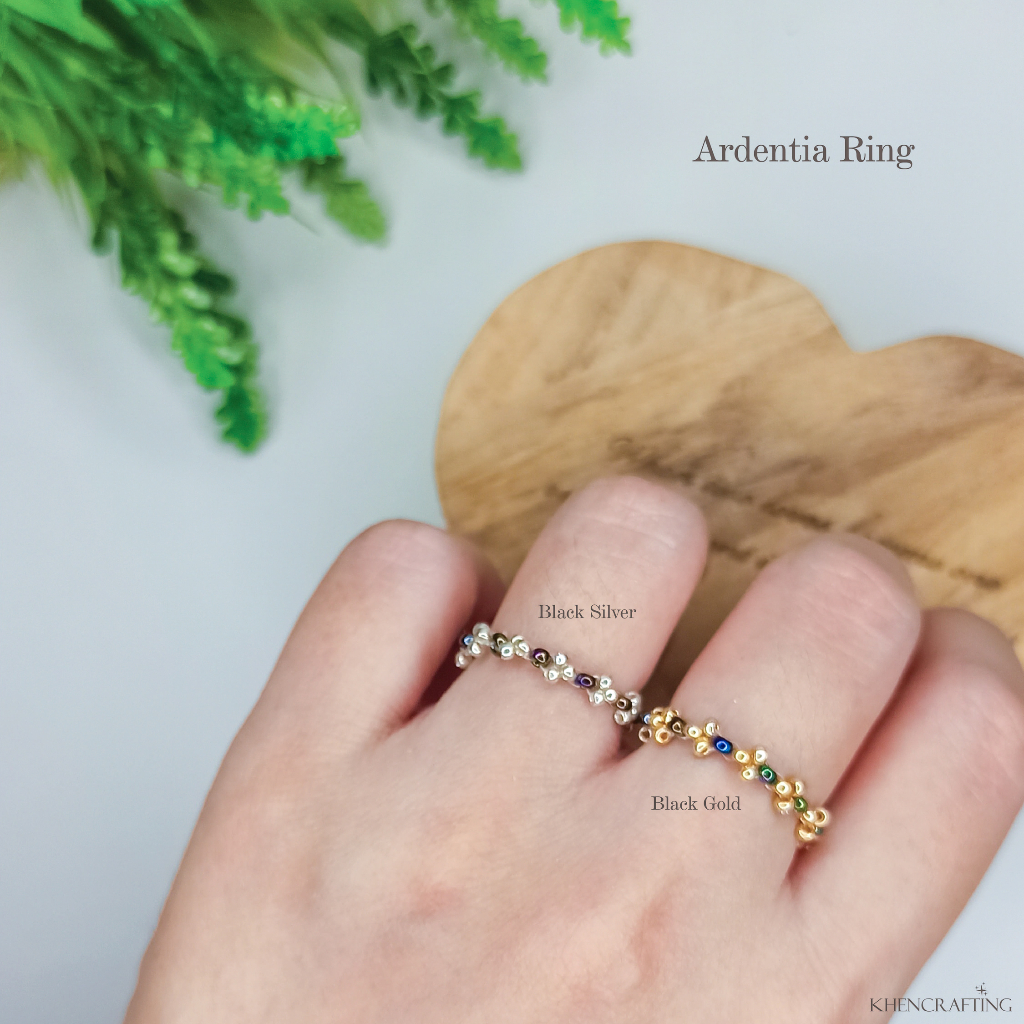 Khen Crafting | Ardentia Beads Ring | Cincin Miyuki Beads | Customizable