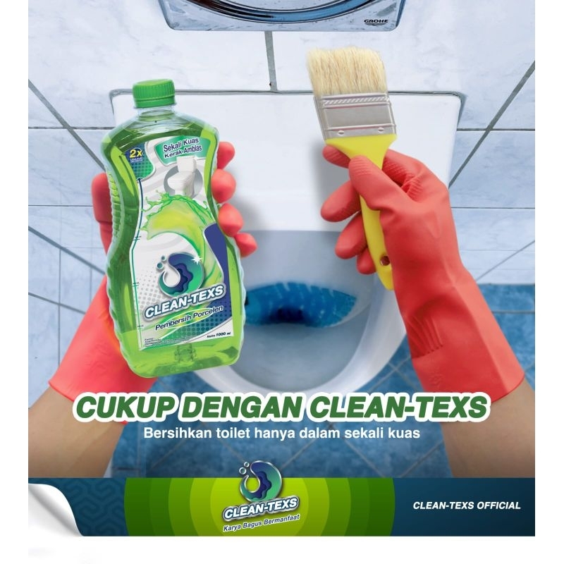 CLEANTEXS PEMBERSIH KERAK KAMAR MANDI ORI BY KARYA BAGUS BERMANFAAT - CLEAN TEXS PORCELEN