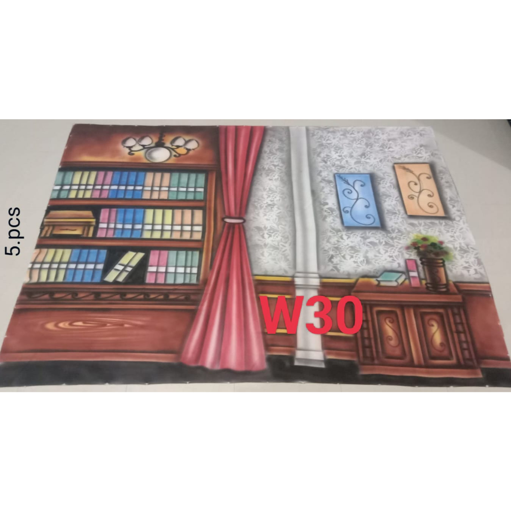 Background Wisuda / Rak Buku 3 x 2.5m/w30 merah
