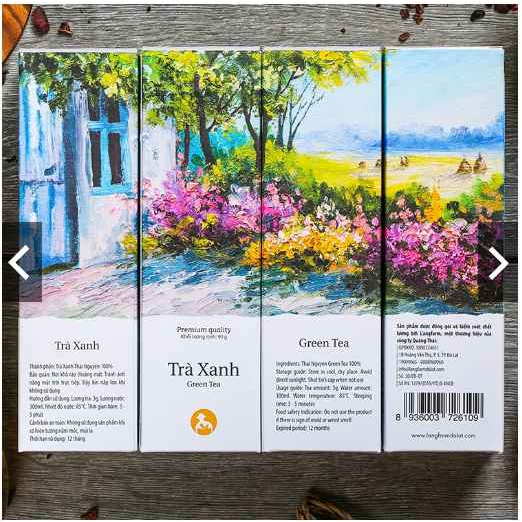 

L'angfarm green tea, 90g, high tin can