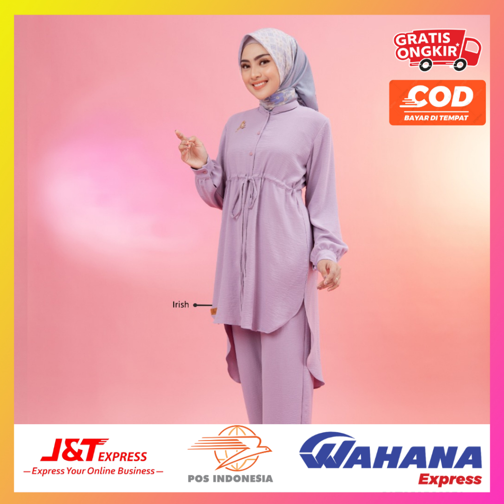 TERBARU ONE SET BY AR RAFI ISYANA ONE SET BAHAN LINEN CRINKLE