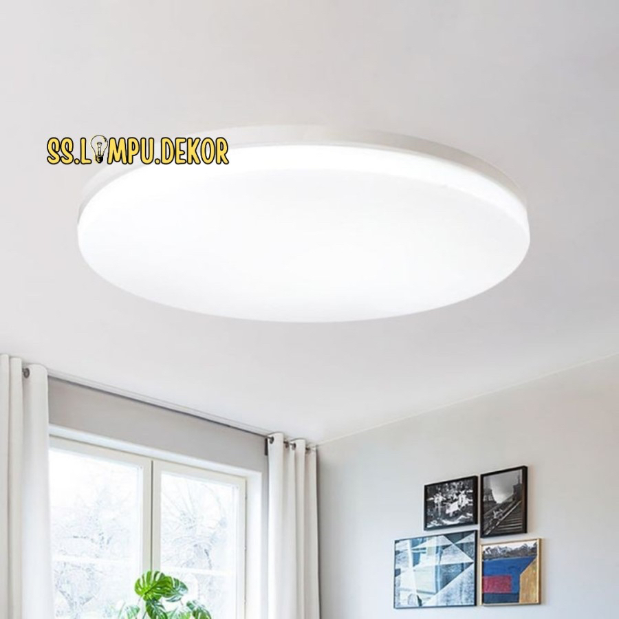 LAMPU PLAFON MINIMALIS LED 3 WARNA BESAR untuk ruang tamu kamar lampu tempel plafon