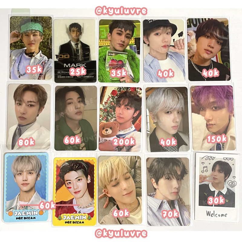 NCT DREAM PC PHOTOCARD jisung jaemin mark haechan jeno renjun candy hello future beatbox glitch mode