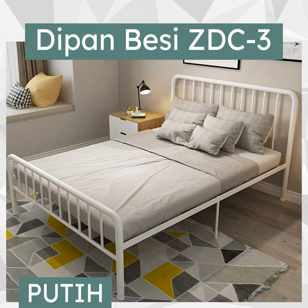 Ranjang Besi Lipat Dipan Besi 180 x200 CM Dipan Tempat Tidur