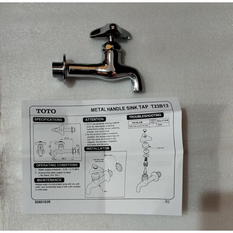 Toto Kran Tembok T23B13