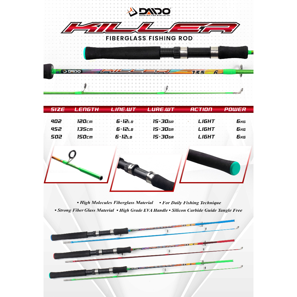 JORAN PANCING DAIDO KILLER FIBER SOLID 120CM 135CM 150CM