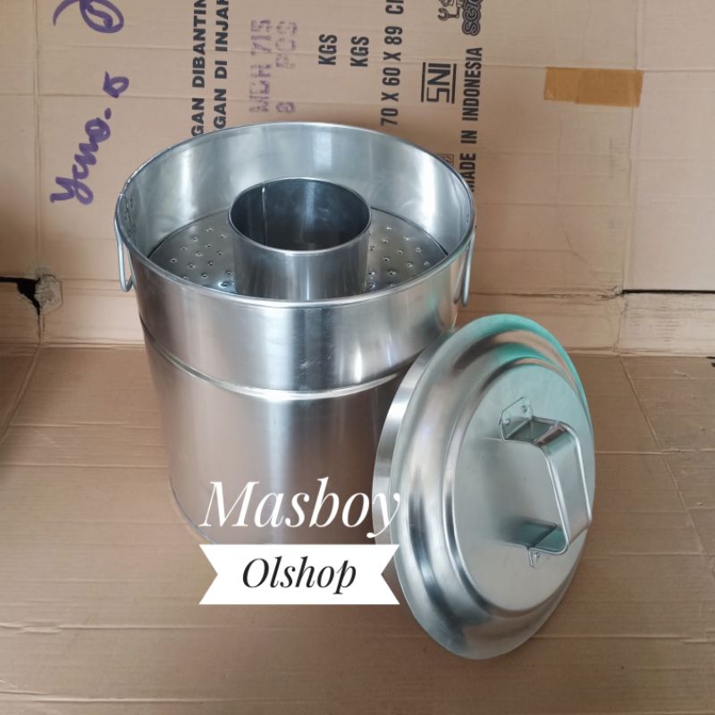 Dandang Bakso Alumunium 35 Cm / Tong Bakso Malang / Panci Bakso