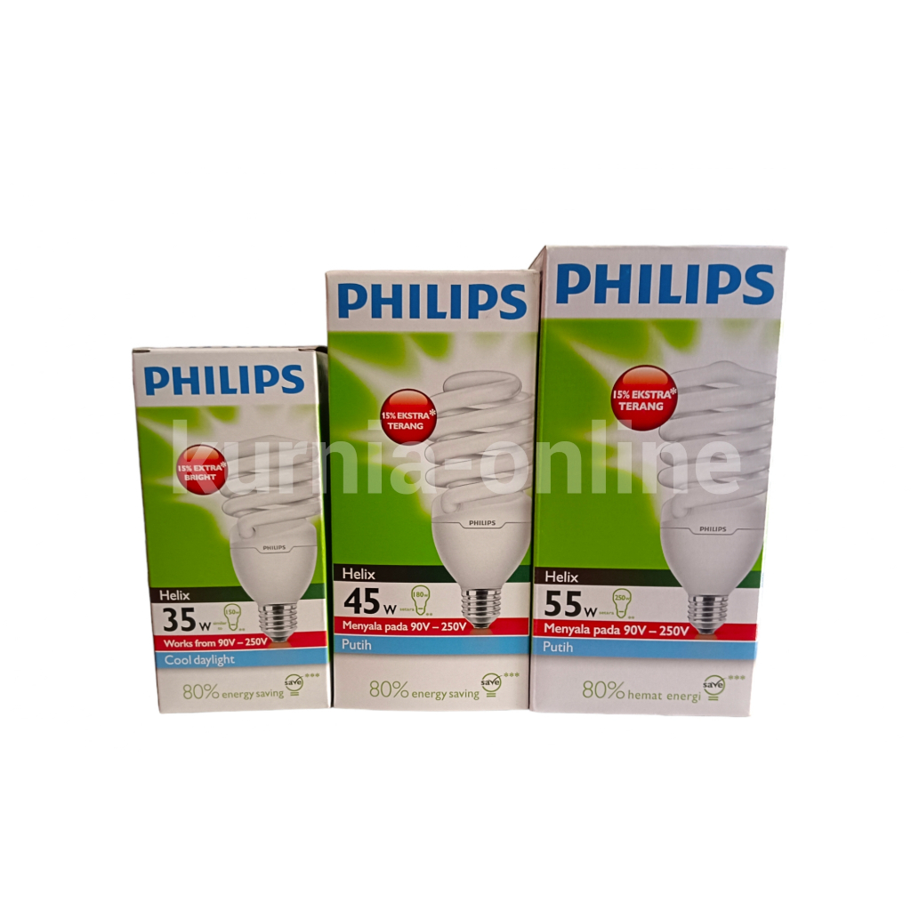 Lampu philips helix 35W 45W 55W Watt spiral tornado E27 Cool Daylight