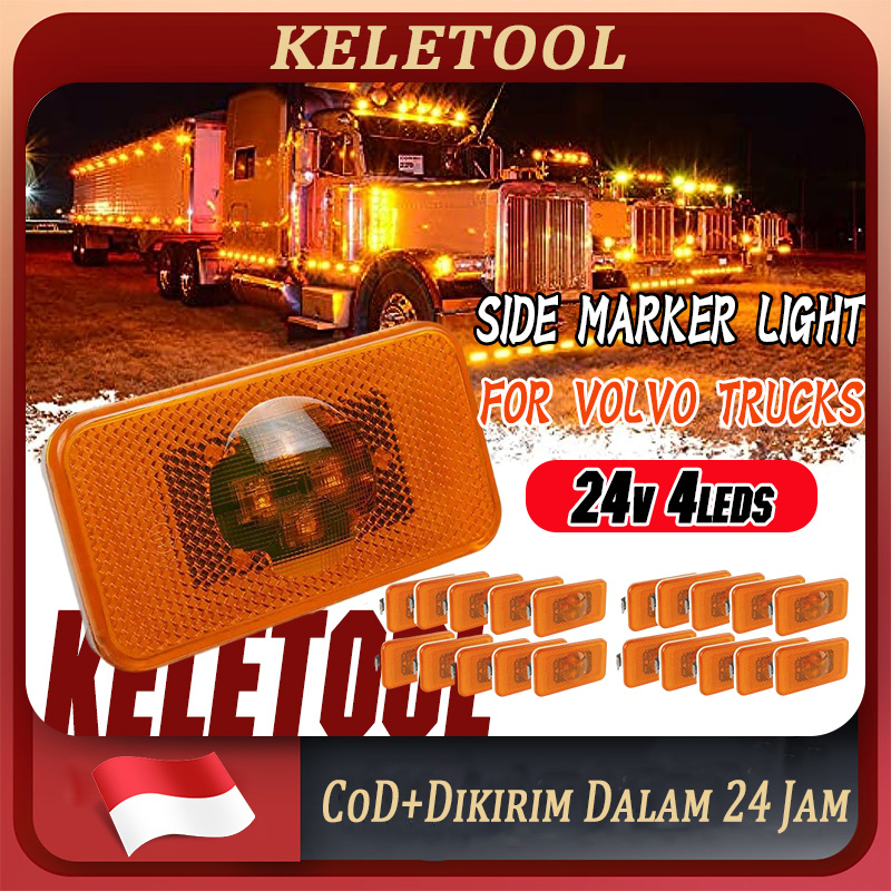 10pcs Lampu Sein Samping Truk LED lampu variasi truk lampu volvo lampu truk lampu led truklampu led 