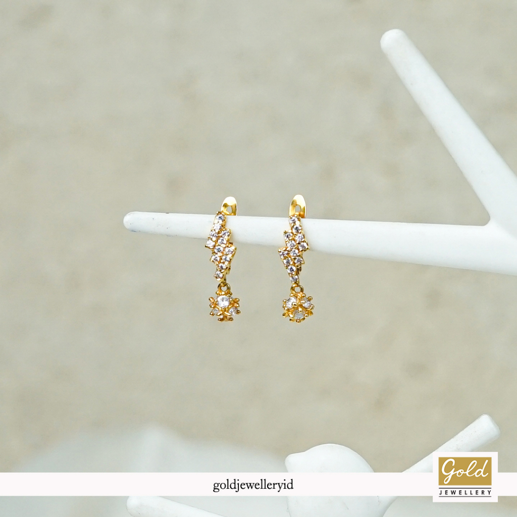 Anting emas kuning kadar 700 16k - X702082300