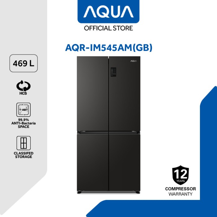 AQUA Kulkas Multidoor 4 Pintu Inverter 469L AQR-IM545AM