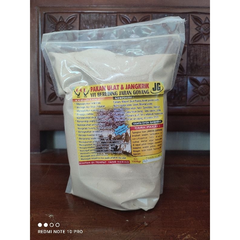 JARAN GOYANG 1,5kg pakan ulat dan jangkrik vitamin breeding murai kacer dll